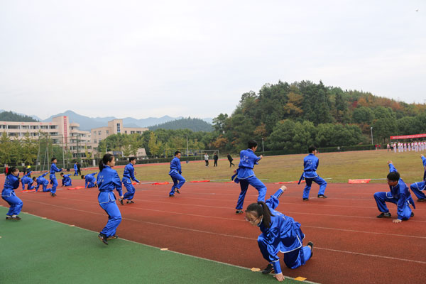 建德天罡拳精彩亮相中小学运动会开幕式